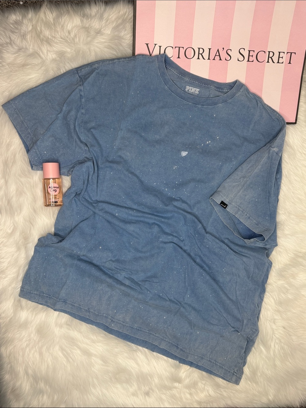PINK Campus Tee splatter One Size OSFA